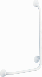 Wandbeugel 90° LINKS RVS/WIT (Handicare)